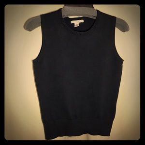 Casual Corner Small Black Knit Sleeveless Top